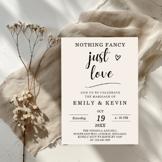 Modern Reception Photo Elopement Announcement Card