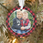 Modern Red and Black Buffalo Plaid Photo