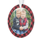 Modern Red and Black Buffalo Plaid Photo