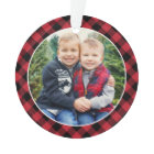 Modern Red and Black Buffalo Plaid Photo
