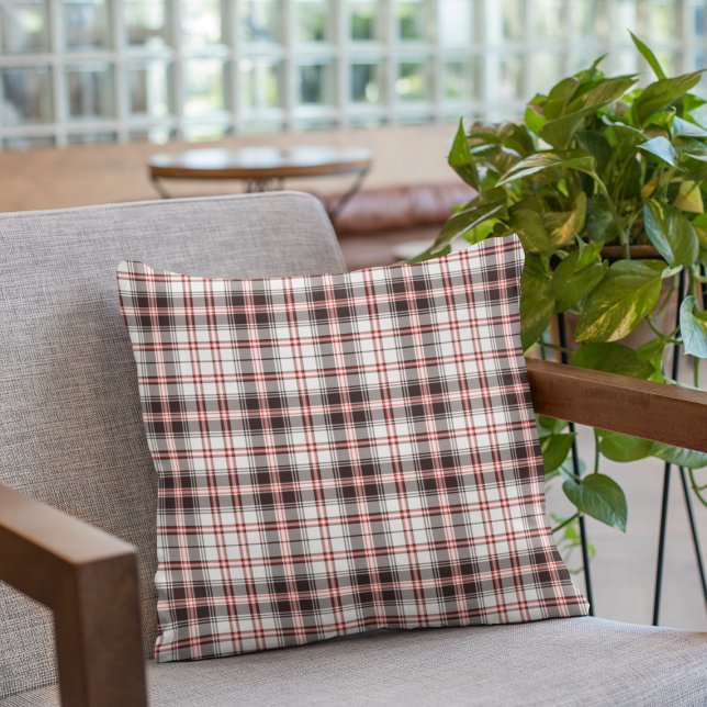 Modern Red and Black Plaid Pattern Cushion (Creator Uploaded)
