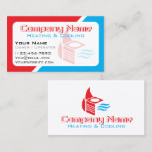 Modern Red and Blue HVAC Company