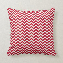 Modern Red and White Chevron Pattern