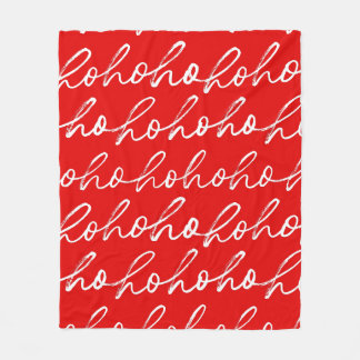 Modern Red and White Christmas Pattern Fleece Blanket