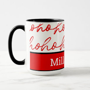 Modern Red and White Christmas Pattern  Mug