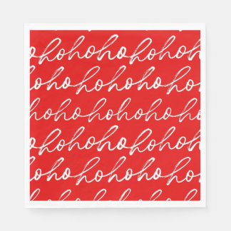 Modern Red and White Christmas Pattern Napkin