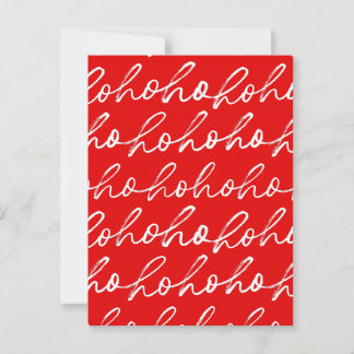 Modern Red and White Christmas Pattern Postcard