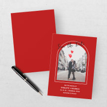 Modern Red And White Valentine Wedding