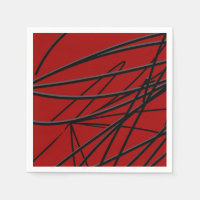 Modern Red Black Abstract