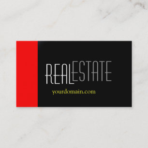 Modern Red Black Grey Yellow Business Card