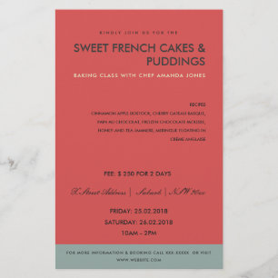 MODERN RED BLUE PHOTO TEMPLATE CLASSES WORKSHOP FLYER