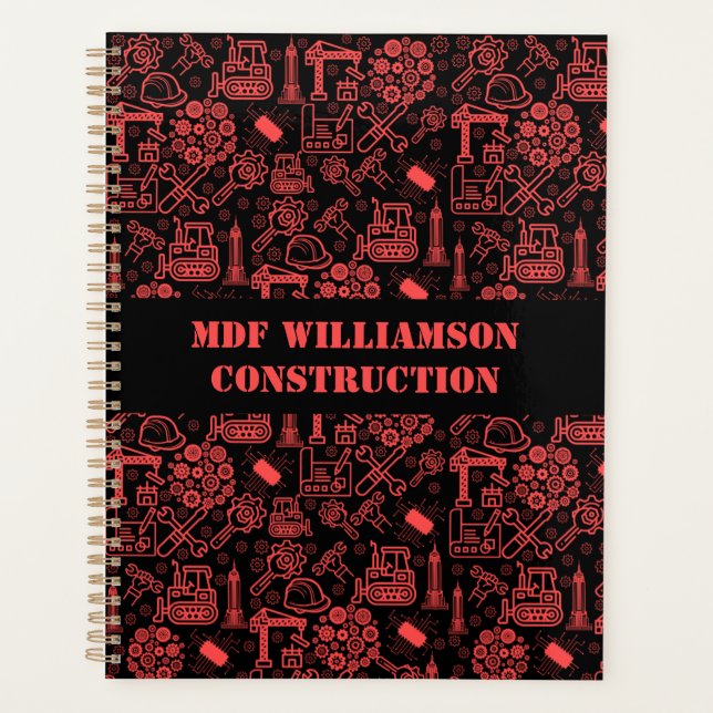 modern red brick Architectural Blueprint Engineer Planner (Front)