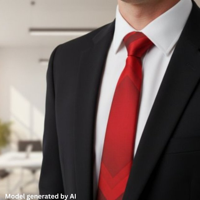 Modern Red Chevron Stripe Tie (Creator Uploaded)