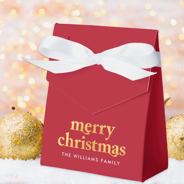 Modern Red Christmas  Favour Box (Creator Uploaded)
