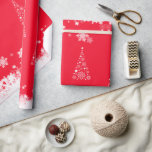 Modern Red Christmas tree snowflakes Wrapping Paper<br><div class="desc">Merry Christmas Wrapping paper Ideal for retail businesses and corporate gifts. Wrap your retail shop products or your e-commerce items with this wrapping paper</div>
