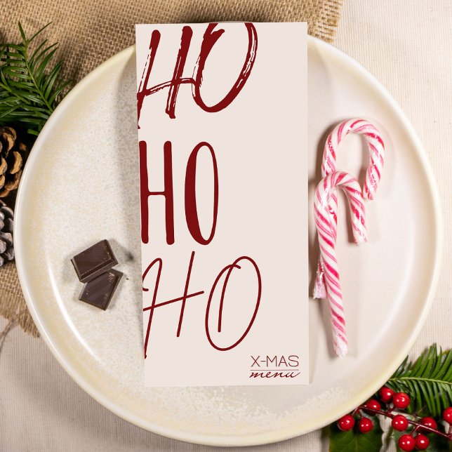 Modern red creme christmas menu card  (Creator Uploaded)