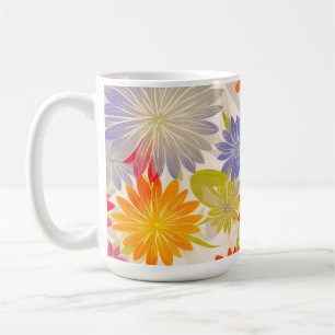 Modern Red Daisy BOHO design Coffee Mug