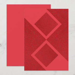 Modern Red Diamond Angled Flat Card – Customisable