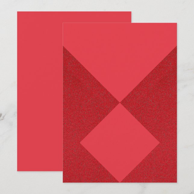 Modern Red Diamond Flat Invitation – Customisable (Front/Back)