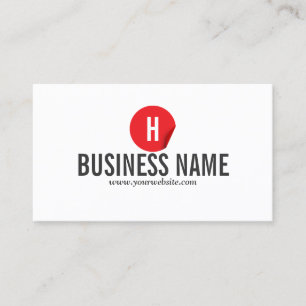 Modern Red Dot Tattoo Art Business Card