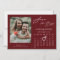 Modern Red Elegant Script Photo Save The Date