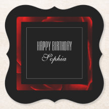 Modern Red Floral Accent 