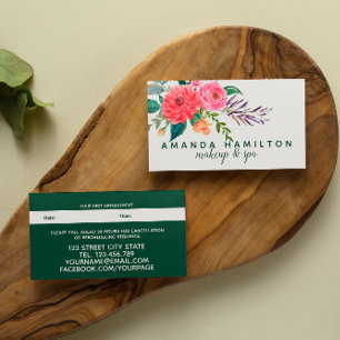 Modern red Flowers Bloom Watercolor Appointment