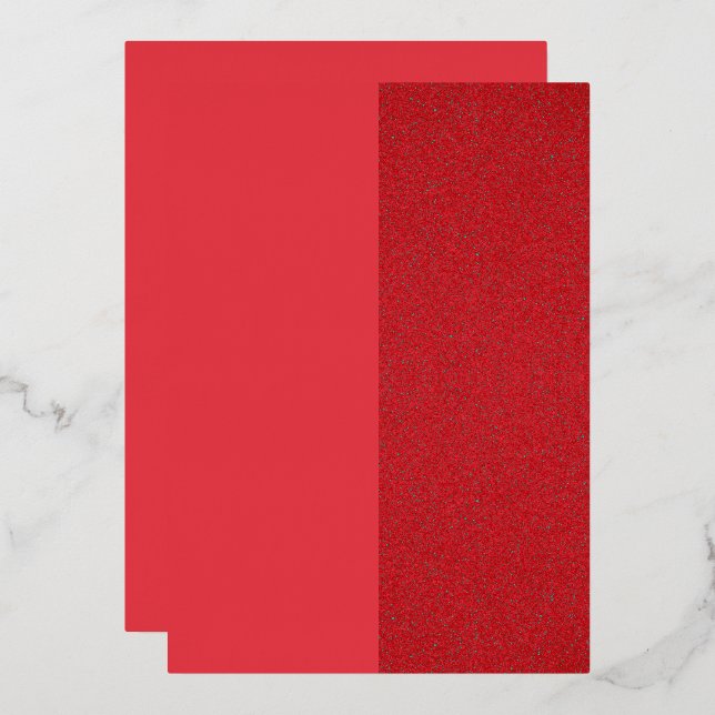 Modern Red Foil Invitation –Bold Minimalist Design (Front/Back)