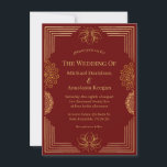 modern red gold indian geometric wedding  invitation<br><div class="desc">elegant chic red golden indian geometric wedding invitation 
you can change font color, style and size.
you can change background color</div>