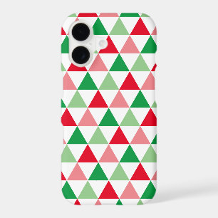 Modern Red Green Christmas Geometric Pattern