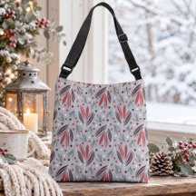 Modern Red & Grey Botancial Pattern