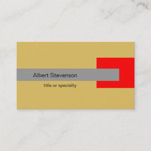 Modern Red Grey Yellow Consultant Business Card