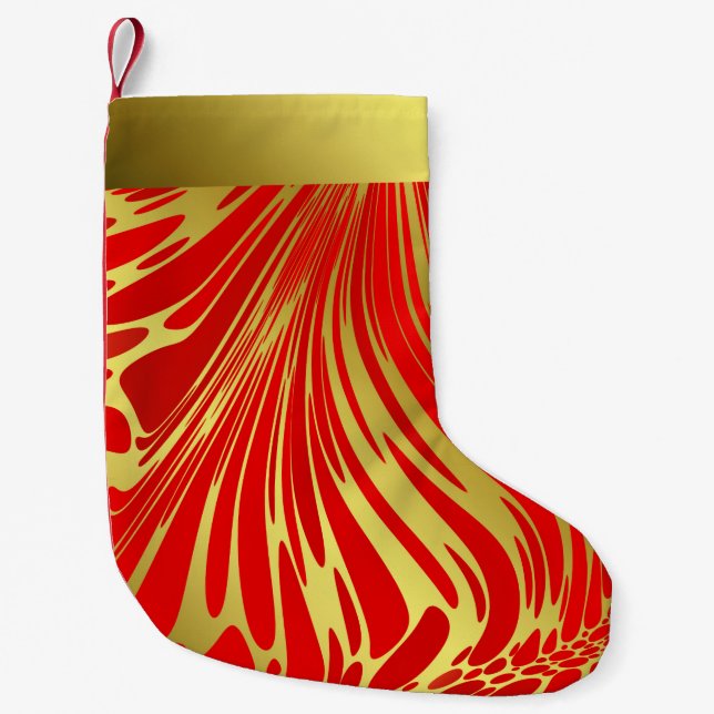 modern red in gold christmas stocking (Front)