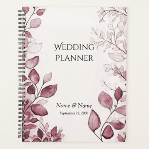 Modern Red Leaves Wedding Planner
