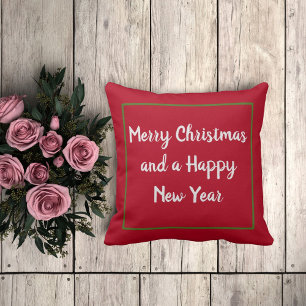 Modern red Merry Christmas home decoration Throw P Cushion