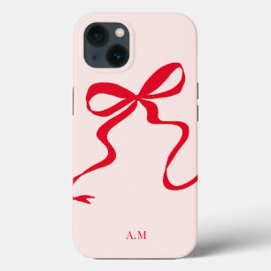 Modern Red Pink Bow Illustration Case-Mate iPhone 13 Case