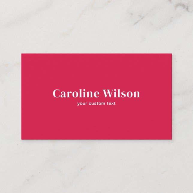 Modern Red & Pink QR Code Social Media Girly Business Card (Front)