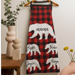 Modern Red Plaid And White Mama Bear Gift Apron<br><div class="desc">Modern Red Plaid And White Mama Bear Gift.Best Personalised Gift For Mothers day,  Christmas,  Woman's day or Mum Birthday. Surprise Mum With a Gift That’s As Amazing As She Is.</div>
