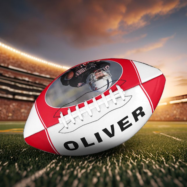 Modern Red Player Fan Name Photo Football (Creator Uploaded)