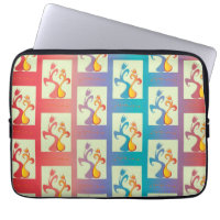 Modern Red, purple and blue Tulip Couple pattern