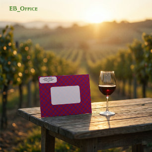 Modern Red & Purple Chequered Return Address Envelope