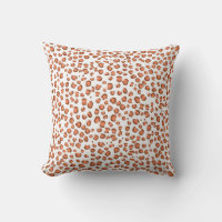 Modern Red Snow Leopard Animal Print Pattern