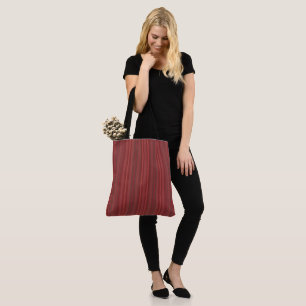 Modern Red Striped All-Over-Print Tote Bag