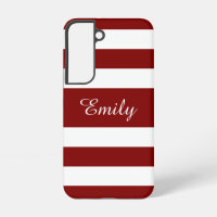 Modern Red Stripes Name