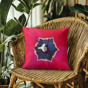 Modern Red Tulip Botanical Cushion