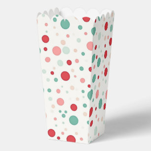 Modern Red Turquoise Polka Dot Chic Favour Box