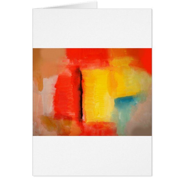 Modern Red Yellow Abstract Painting (Front)