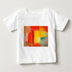 Modern Red Yellow Abstract Painting Baby T-Shirt