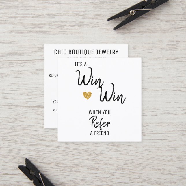 Modern  Refer a Friend Salon  Referral Card (Front/Back In Situ)