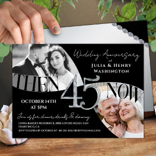 Modern Refined 45th Wedding Anniversary Invitation
